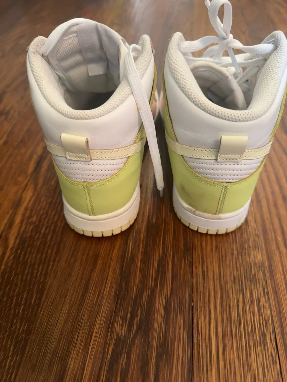 Nike High-Top Sneakers in White, Pastel Pink, Lavender & Lime